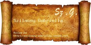Szilassy Gabriella névjegykártya