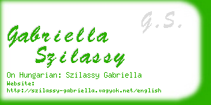 gabriella szilassy business card